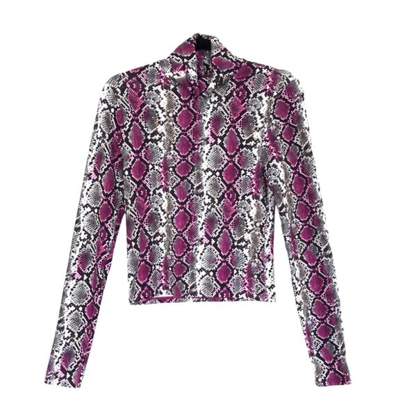 Urban Outfitters Tops - Urban Outfitters Python Print Turtleneck Top